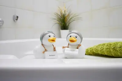 Ein Badezimmer in der Unterkunft Neue Reihe 43 Villa Regulus EG