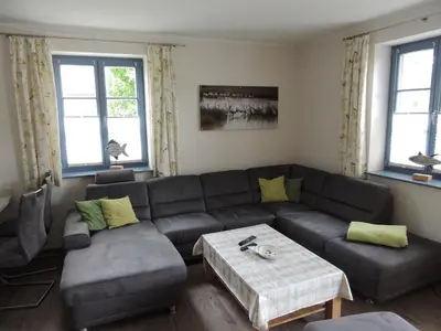 Ein Sitzbereich in der Unterkunft Neue Reihe 43 Villa Regulus EG