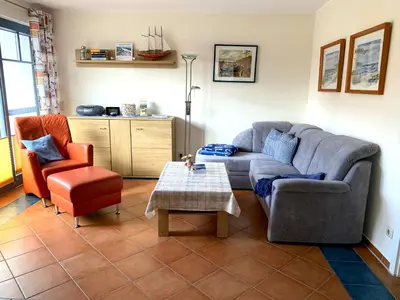 Ein Sitzbereich in der Unterkunft Neue Reihe 43 Villa Regulus OG