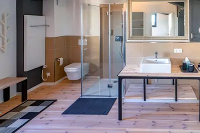 Ein Badezimmer in der Unterkunft Boddenloft Wohnung 4.1
