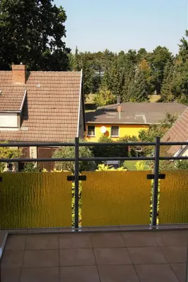 Ein Balkon oder eine Terrasse in der Unterkunft Strandburg