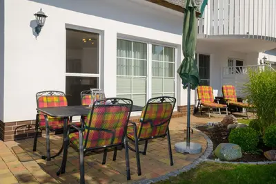 Ein Patio oder anderer Außenbereich in der Unterkunft Magister Wigbold 12