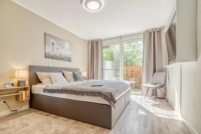 Ein Bett oder Betten in einem Zimmer der Unterkunft Strandflieder - Whg 02