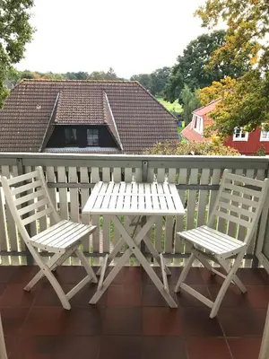 Ein Balkon oder eine Terrasse in der Unterkunft Ferienwohnungen im Haus Borée
