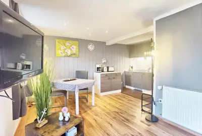 Küche/Küchenzeile in der Unterkunft Ferienwohnung auf dem 