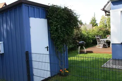 Ein Garten an der Unterkunft Ferienhaus Apfelblüte