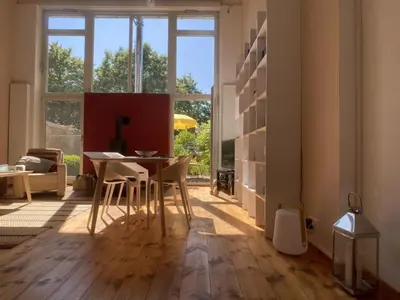 Ein Sitzbereich in der Unterkunft Studio Vineta