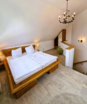 Ein Bett oder Betten in einem Zimmer der Unterkunft Mueggenburger Weg 46 Wohnung 3 Auszeit