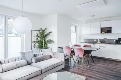 Küche/Küchenzeile in der Unterkunft Dünenquartier - Apartment 01