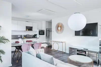 Küche/Küchenzeile in der Unterkunft Dünenquartier - Apartment 01
