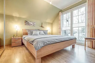 Ein Bett oder Betten in einem Zimmer der Unterkunft Bernstein 02