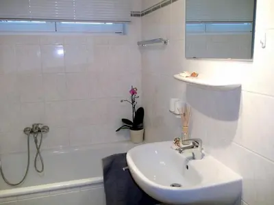 Ein Badezimmer in der Unterkunft 