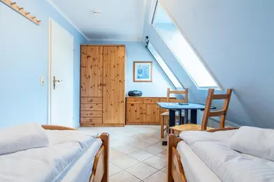 Ein Sitzbereich in der Unterkunft Ferienwohnung Glückspilz