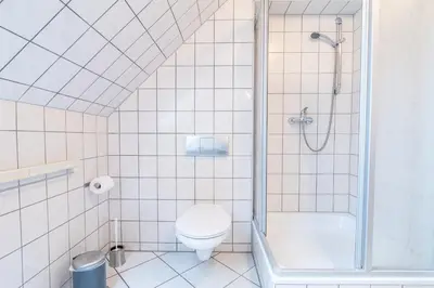 Ein Badezimmer in der Unterkunft Ferienwohnung Glückspilz