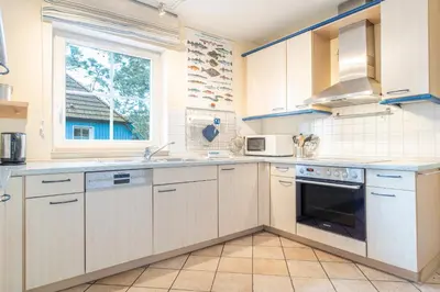 Küche/Küchenzeile in der Unterkunft Ferienwohnung Glückspilz