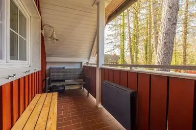 Ein Balkon oder eine Terrasse in der Unterkunft Ferienwohnung Glückspilz