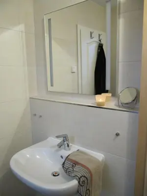 Ein Badezimmer in der Unterkunft Kleine Seenixe