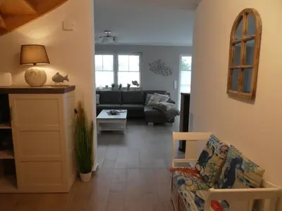 Ein Sitzbereich in der Unterkunft Kleine Seenixe