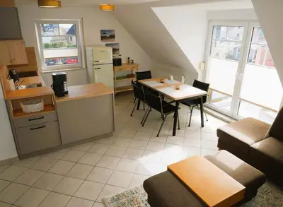 Küche/Küchenzeile in der Unterkunft Darßer Weg 26 Wg. 12 