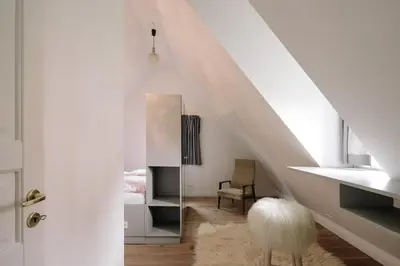 Ein Sitzbereich in der Unterkunft Gartenhaus