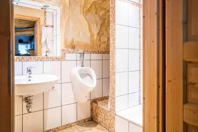 Ein Badezimmer in der Unterkunft Hexenhaus Mittelerde