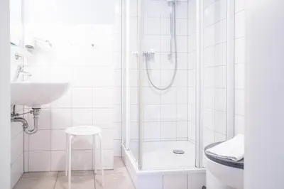 Ein Badezimmer in der Unterkunft Haus Alte Bäckerei Deichgraf