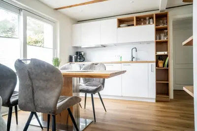 Küche/Küchenzeile in der Unterkunft Kapitänshaus Kammer