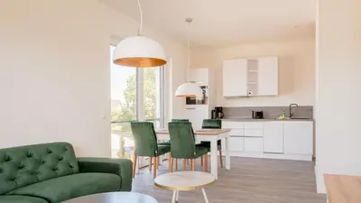 Küche/Küchenzeile in der Unterkunft Apartmenthaus Wittsande Wittsande 06
