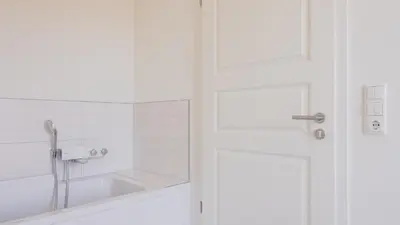 Ein Badezimmer in der Unterkunft Apartmenthaus Wittsande Wittsande 07
