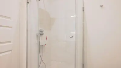 Ein Badezimmer in der Unterkunft Apartmenthaus Wittsande Wittsande 07