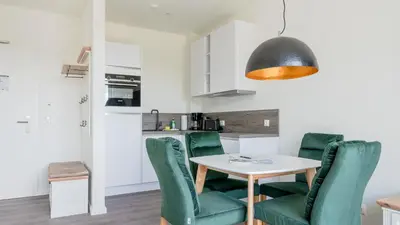 Küche/Küchenzeile in der Unterkunft Apartmenthaus Wittsande Wittsande 13