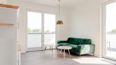 Ein Sitzbereich in der Unterkunft Apartmenthaus Wittsande Wittsande 15