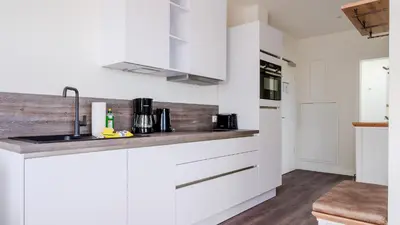 Küche/Küchenzeile in der Unterkunft Apartmenthaus Wittsande Wittsande 15