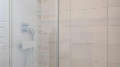 Ein Badezimmer in der Unterkunft Apartmenthaus Wittsande Wittsande 15