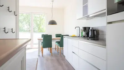Küche/Küchenzeile in der Unterkunft Apartmenthaus Wittsande Wittsande 15