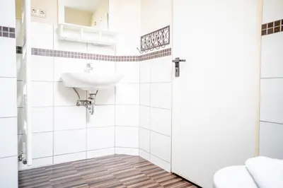 Ein Badezimmer in der Unterkunft Hexenhaus Kammer