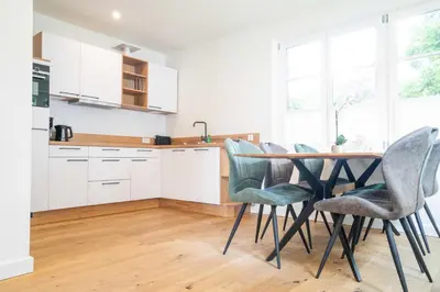 Küche/Küchenzeile in der Unterkunft Traumgarten Haus Morgensonne