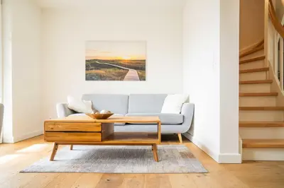 Ein Sitzbereich in der Unterkunft Traumgarten Haus Morgensonne
