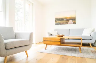 Ein Sitzbereich in der Unterkunft Traumgarten Haus Morgensonne