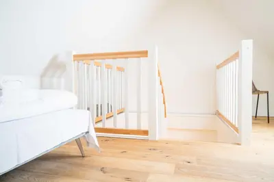Ein Bett oder Betten in einem Zimmer der Unterkunft Traumgarten Haus Morgensonne