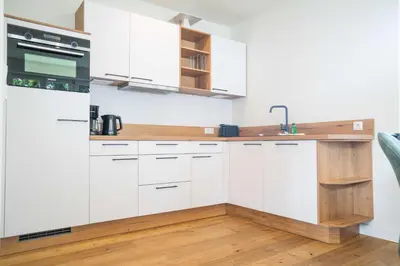 Küche/Küchenzeile in der Unterkunft Traumgarten Haus Morgensonne