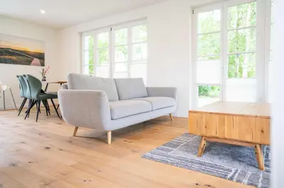 Ein Sitzbereich in der Unterkunft Traumgarten Haus Hoffnung