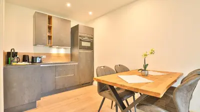 Küche/Küchenzeile in der Unterkunft Strandhaus Zingst Apartment 09