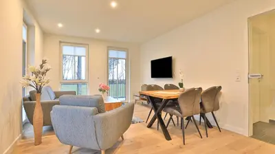 TV/Unterhaltungsangebot in der Unterkunft Strandhaus Zingst Apartment 10