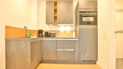 Küche/Küchenzeile in der Unterkunft Strandhaus Zingst Apartment 12
