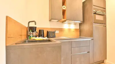 Küche/Küchenzeile in der Unterkunft Strandhaus Zingst Apartment 13