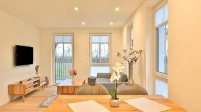 TV/Unterhaltungsangebot in der Unterkunft Strandhaus Zingst Apartment 08