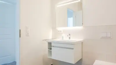 Ein Badezimmer in der Unterkunft Apartmenthaus Wittsande Wittsande 04