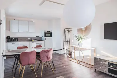 Küche/Küchenzeile in der Unterkunft Dünenquartier Apartment 03