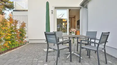 Ein Patio oder anderer Außenbereich in der Unterkunft Mühlenhaus Tretmühle